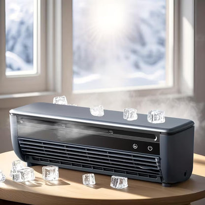  Ventilateur De Refroidissement Et D'humidification à Semi-conducteurs, Climatiseur Portable Sans Conduit Avec Télécommande Et Fonctionnement Silencieux Pour Chambre Et Salon (Noir)