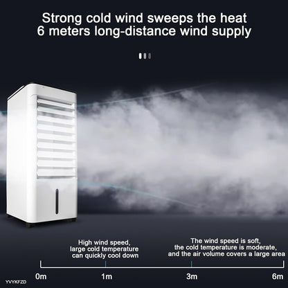  YVYKFZD Climatiseur Mobile, Rafraîchisseur D'air Par Évaporation Autonome, Refroidisseur D'air À Oscillation Automatique, Avec Télécommande, Minuterie De 12 Heures, Pour Le Bureau De La Chambre