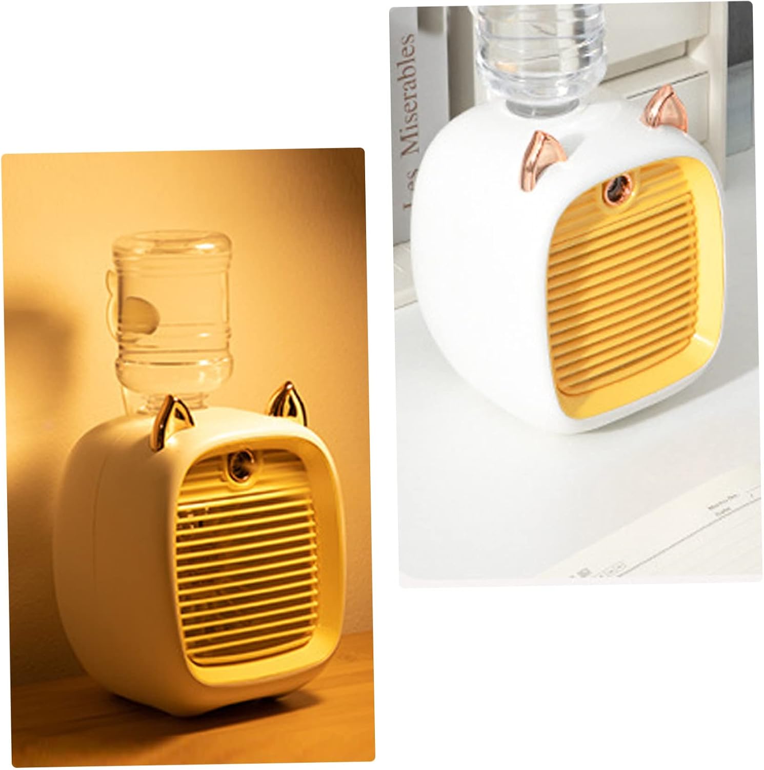  Climatiseur, Mini Refroidisseur D'air Avec Réservoir D'eau De 270 Ml, USB Chargement De Refroidisseur D'air évaporatif à 3 Vitesses, Refroidissement Personnel Silencieux, Bureau Pour Le Bureau à Domi