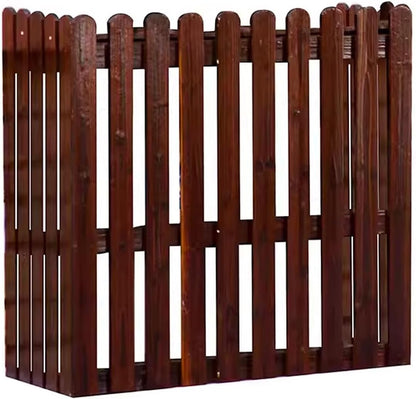  Housse De Protection En Bois Pour Climatiseur Extérieur - Résistante Aux Intempéries - Pour Jardin - Marron - 120 X 60 X 105 Cm