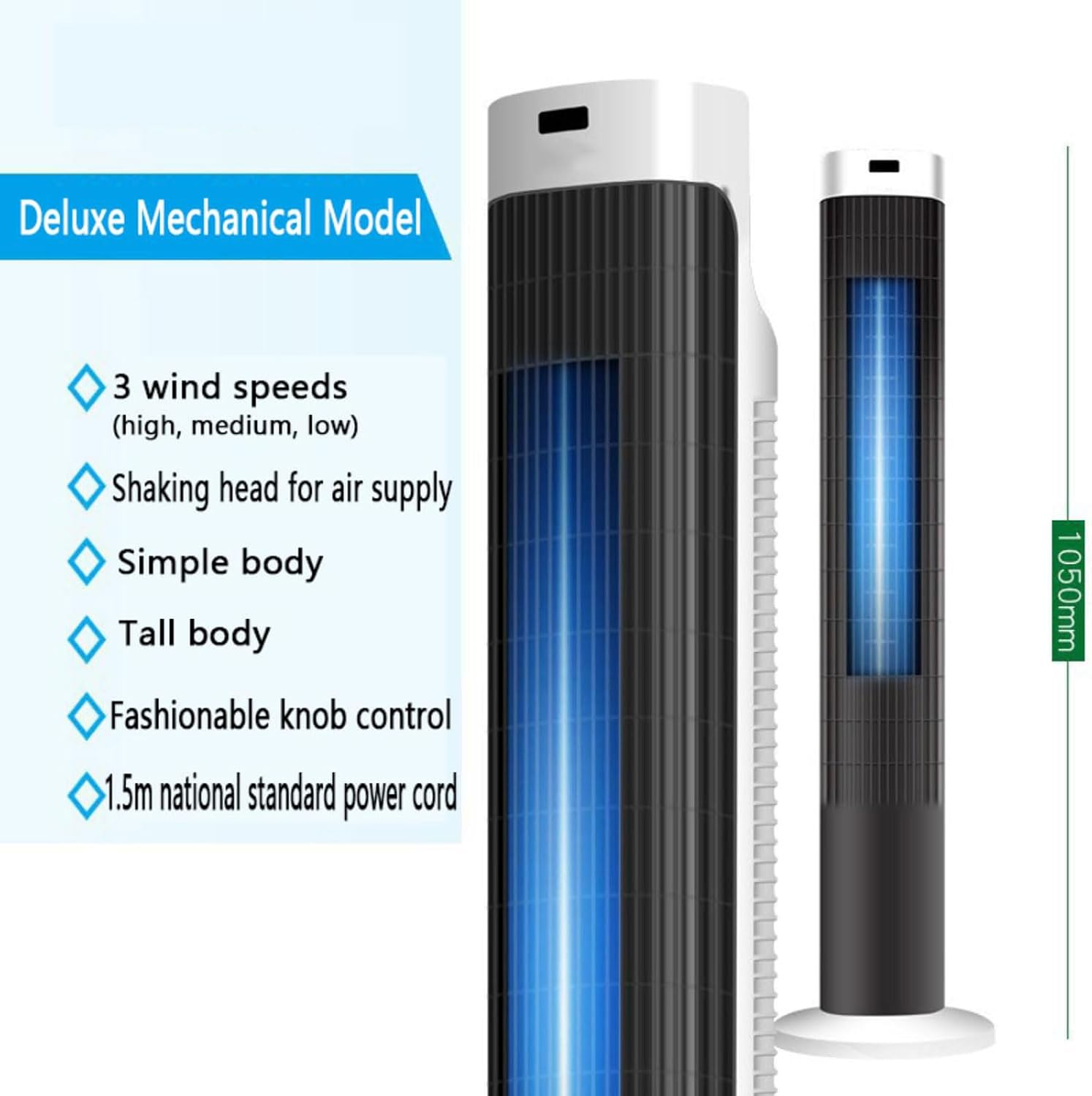  Ventilateur De Tour Sans Lame, Refroidisseur D'air Oscillant à 3 Vitesses Avec Télécommande, Faible Bruit évaporatif Portable AC Pour Chambre à Coucher, Bureau, Solution De Refroidissement Silencieuse