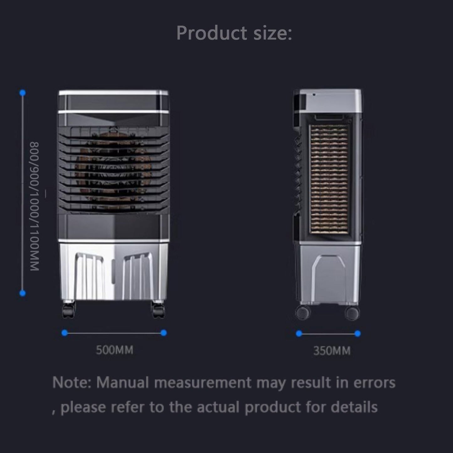  Refroidisseur D'air évaporatif Avec Réservoir D'eau Climatiseur Portable Avec 3 Vitesses 12H Minuteur Ventilateur De Refroidissement Pour Garage Commercial Utilisation Climatisation Industrielle (Type