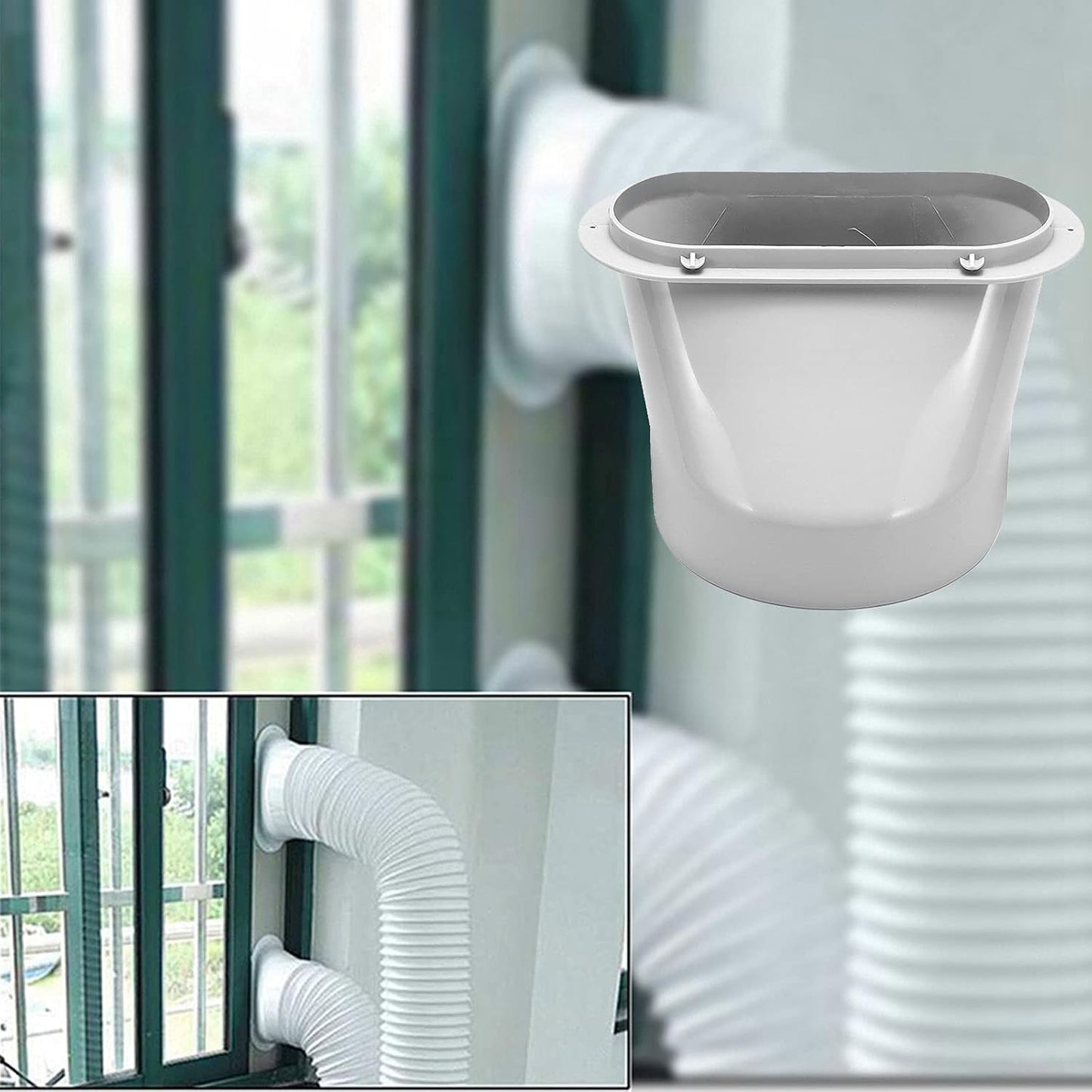  Adaptateur De Tuyau D'échappement Pour Tuyau De Climatisation Portable, Interface De Bouche Plate (15 Cm)