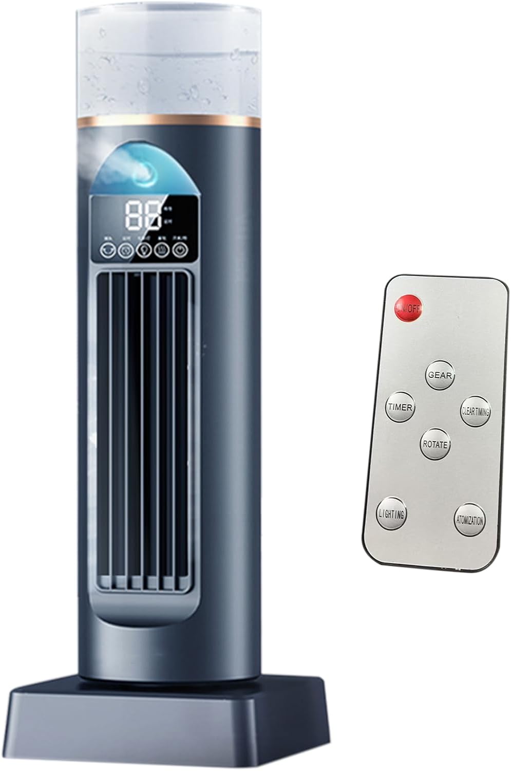  Ventilateur AC Portable – Climatiseur D'air Frais, Refroidisseur Silencieux Sans Pales Avec 6 Vitesses, Télécommande, Réservoir D'eau, Humidificateur Avec Minuterie De 6 Heures Pour Chambre à