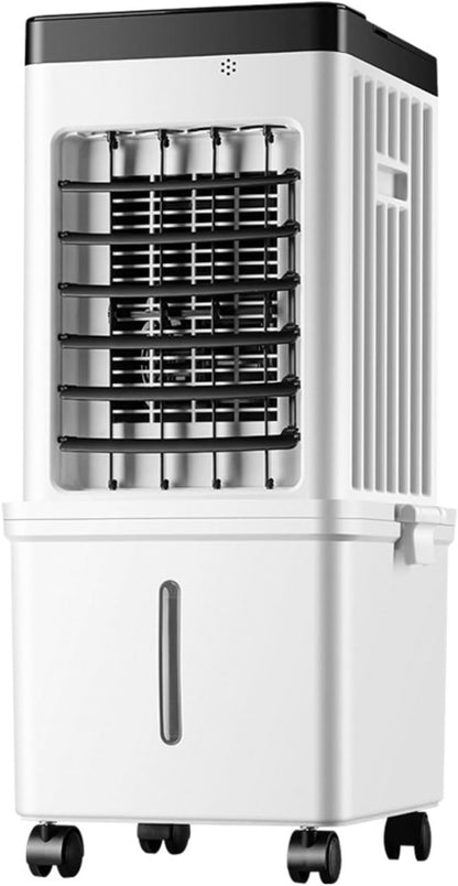 GENERIC Refroidisseur D'air évaporatif 75W Climatiseur Mobile Oscillation 90° 4 Packs Glace Télécommande 3 Modes & Vitesses Minuterie 7.5H Ventilateur à Roulettes Pour Maison Bureau