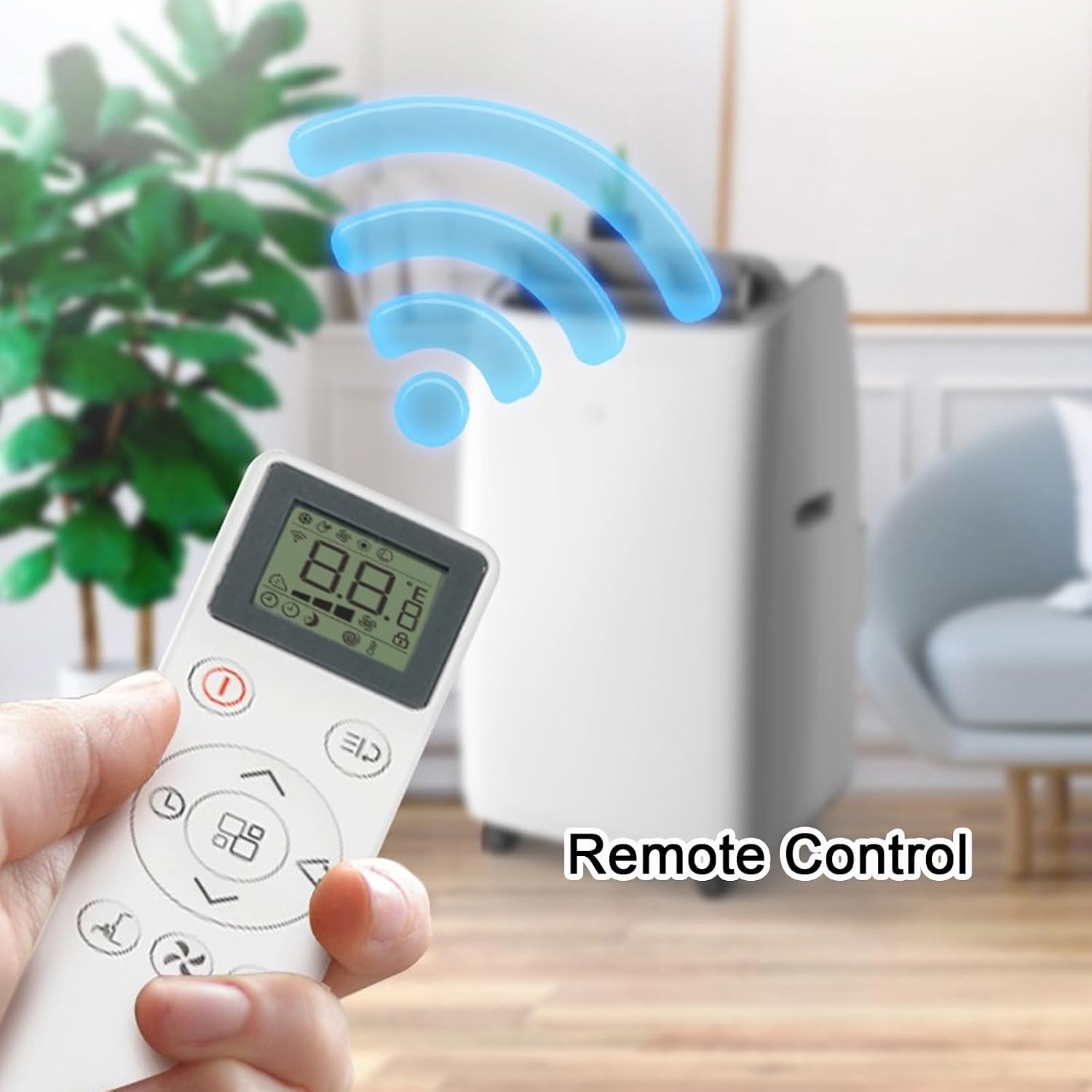 GENERIC Climatiseurs Portables 11000 BTU Pour Chambres Avec Télécommande, Minuterie, Fonction Déshumidification, Pour Petites Pièces, Pour Chambre Ou Bureau, 220 V