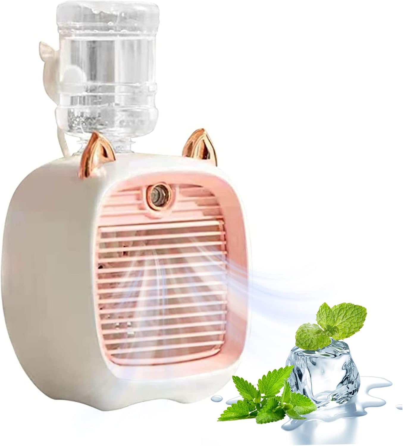  Climatiseur, Mini Refroidisseur D'air Avec Réservoir D'eau De 270 Ml, USB Chargement De Refroidisseur D'air évaporatif à 3 Vitesses, Refroidissement Personnel Silencieux, Bureau Pour Le Bureau à Domi