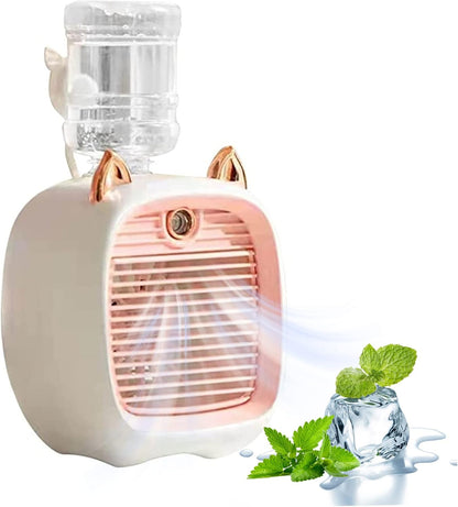  Climatiseur, Mini Refroidisseur D'air Avec Réservoir D'eau De 270 Ml, USB Chargement De Refroidisseur D'air évaporatif à 3 Vitesses, Refroidissement Personnel Silencieux, Bureau Pour Le Bureau à Domi