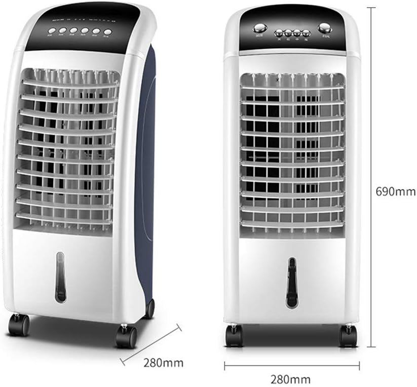  Climatiseur Rafraîchisseur D'air Mobile Économe En énergie Minuterie Fonction Purificateur Avec Filtres à Nid D'abeille 3 Vitesses (Mécanique)