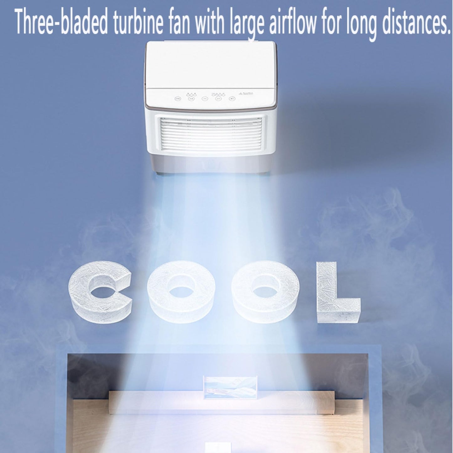 GENERIC Refroidisseur D'air Portable Avec Réservoir De 30L, Ventilateur à Courant Alternatif évaporatif Pour Une Utilisation Intérieure.Doté De 3 Vitesses, Oscillation Grand Angle, Télécommande Et Mobilité Fa