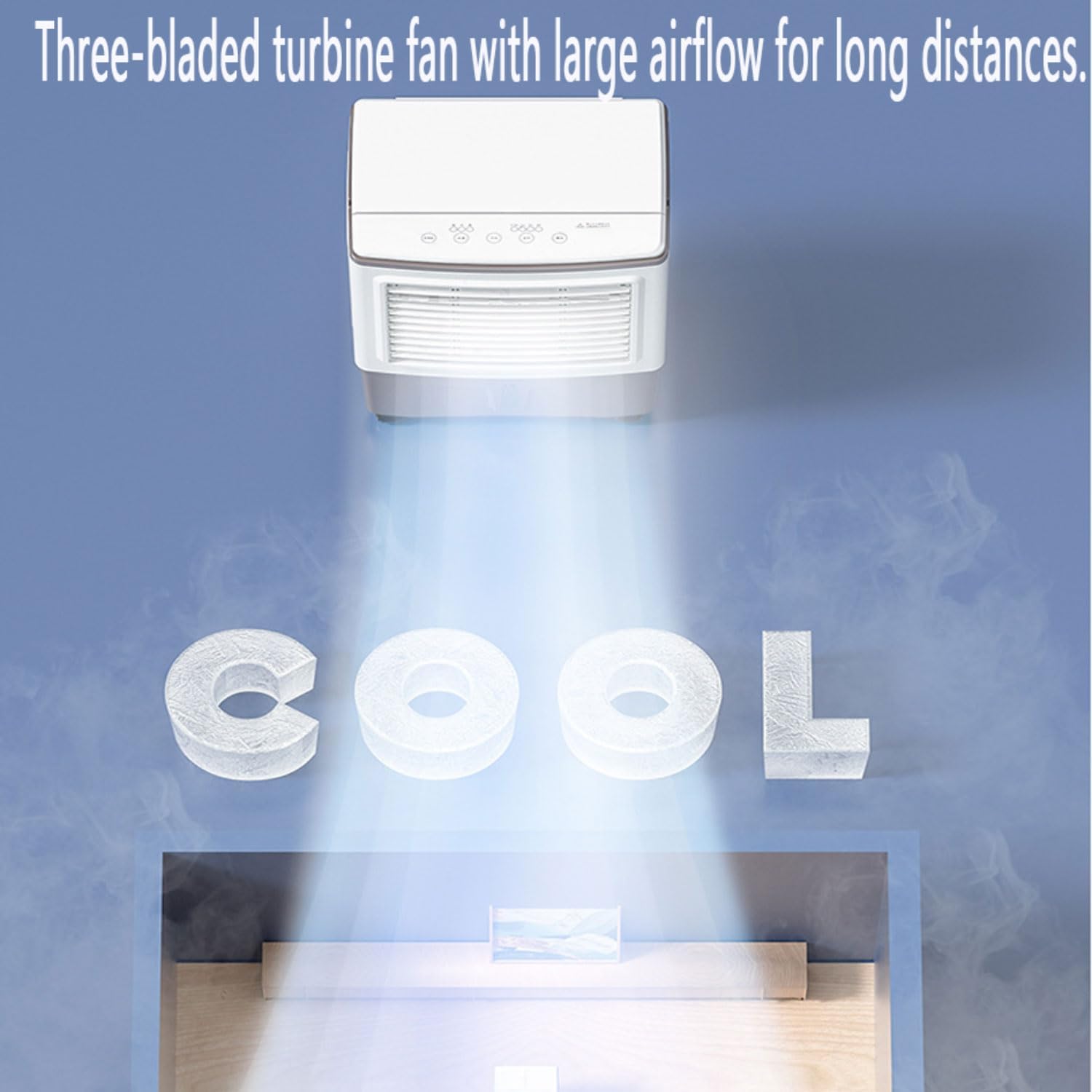 GENERIC Refroidisseur D'air Portable Avec Réservoir De 30L, Ventilateur à Courant Alternatif évaporatif Pour Une Utilisation Intérieure.Doté De 3 Vitesses, Oscillation Grand Angle, Télécommande Et Mobilité Fa