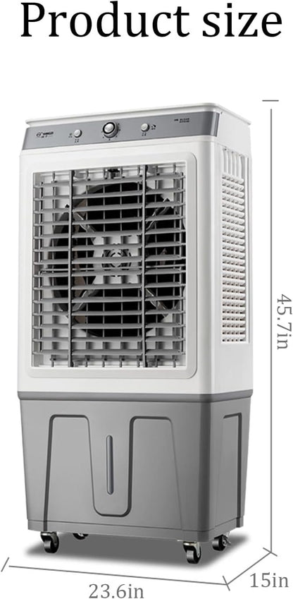 GENERIC Climatiseur Portable, Refroidisseur Par évaporation Avec Réservoir D'eau De 45 L, Trois Vitesses De Vent Réglables, Idéal Pour Hôtels, Restaurants, Ateliers, Supermarchés
