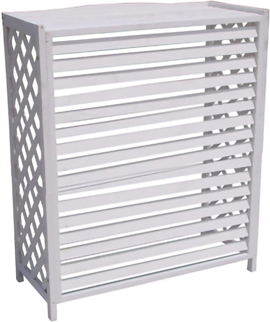  Housse Climatiseur Extérieur Couverture,Couvercle De Climatiseur En Bois Support De Fleurs, Support De Climatiseur, Couvercle Extérieur De Climatiseur En Bois Anti-corrosion, Support De Stockage