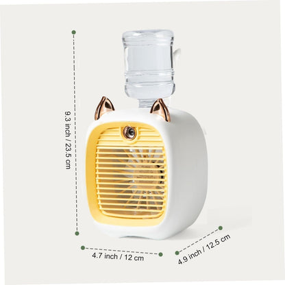  Climatiseur, Mini Refroidisseur D'air Avec Réservoir D'eau De 270 Ml, USB Chargement De Refroidisseur D'air évaporatif à 3 Vitesses, Refroidissement Personnel Silencieux, Bureau Pour Le Bureau à Domi