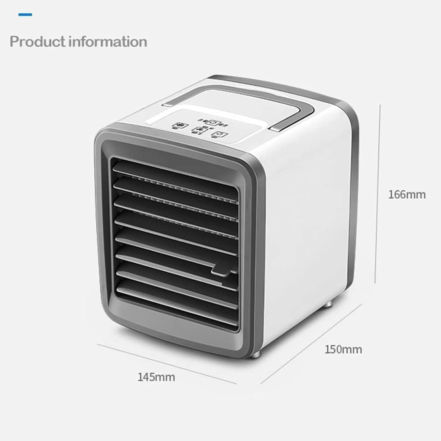 GENERIC Ventilateur De Refroidissement Portable Avec Humidification à 2 Vitesses, Climatiseur USB à économie D'énergie Pour La Maison, Le Bureau, L'intérieur Et L'extérieur