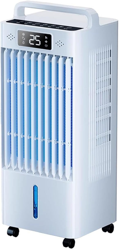 GENERIC Refroidisseur D'air Portable Avec Roues, Réservoir 10L Et Télécommande, Ventilateur De Merle Silencieux Pour Les Petites Pièces, Garage, Patio.Unité De Refroidissement Par évaporation Efficace En éner