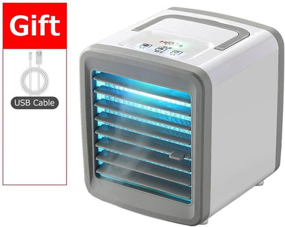 GENERIC Ventilateur De Refroidissement Portable Avec Humidification à 2 Vitesses, Climatiseur USB à économie D'énergie Pour La Maison, Le Bureau, L'intérieur Et L'extérieur