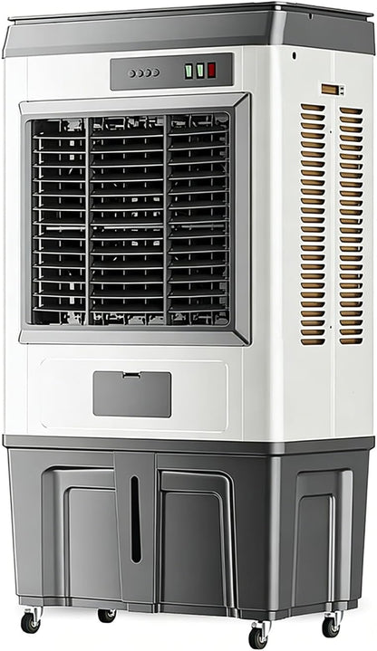 GENERIC Refroidisseur D'air Par évaporation Industriel, Ventilateur De Refroidissement à Eau Portable Avec Coussinets De Refroidissement à 3 Côtés, 3 Vitesses, Grand Réservoir D'eau Et Roues Pour Entrepôt
