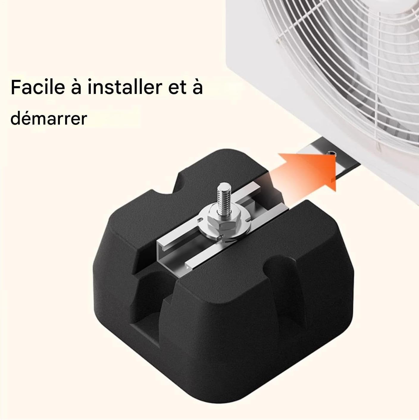  Tapis Pour Unité Extérieure De Climatisation - Support Pour Pompe à Chaleur - 4 Pieds Antivibration Pour Systèmes Split 9000-60000 BTU, Capacité 500kg