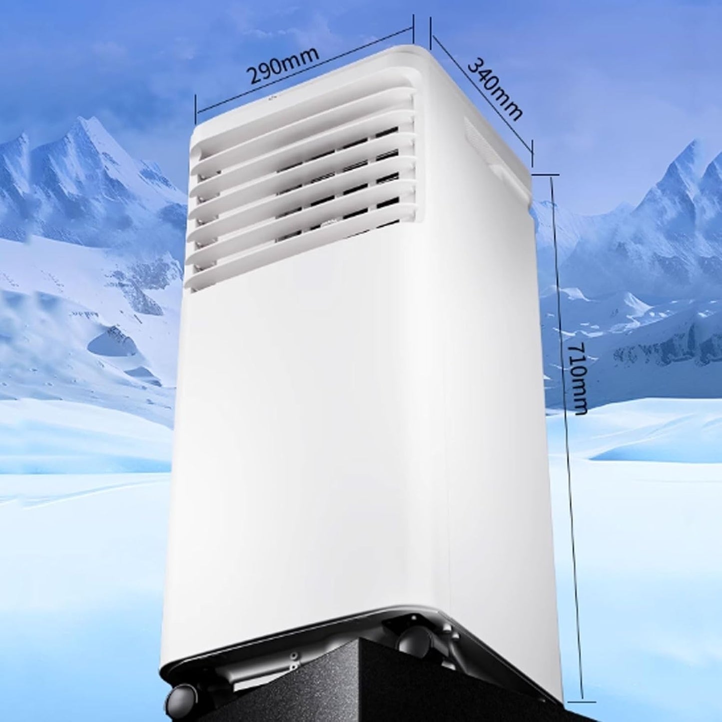 GENERIC Rafraichisseur D'air Climatiseur Mobile Silencieux Smart Avec Télécommande Et Écran Tactile Conception Sans Évacuation Aucune Installation Requise 220 V