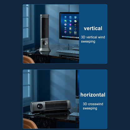 GENERIC Ventilateur De Climatiseur Portable Pour Voiture, Trois Vitesses Pour Petite Pièce AC, Refroidisseur D'air Rechargeable | Climatiseur Personnel, Climatiseur USB Avec Secouage Automatique De La Tête