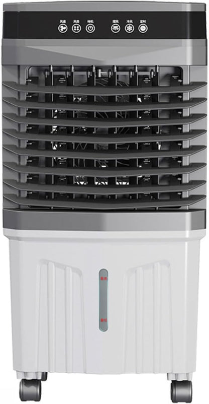 GENERIC Refroidisseur D'air Par évaporation Avec Réservoir D'eau, Climatiseur Portable, 3 Vitesses, Minuterie 12h, Poche De Glace, Oscillation à 120°, Idéal Pour Garage Et Usage Commercial