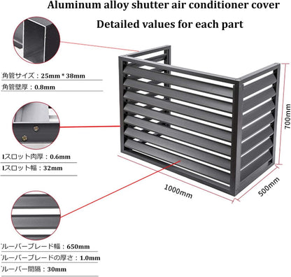 GENERIC Housse De Climatiseur Extérieur – Décorative, Autonome Pour Unités De Climatisation Et Ordures, Résistante Aux Intempéries 110 X 60 X 80 Cm (L X L X H) Et Ion élégant