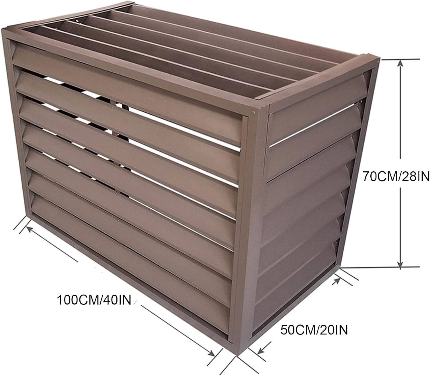  Housse Décorative Pour Climatiseur Mini-Split - Protection Pour Unités Extérieures. Clôture élégante Pour Cacher Le Climatiseur. Matériau Résistant Aux Intempéries Pour U