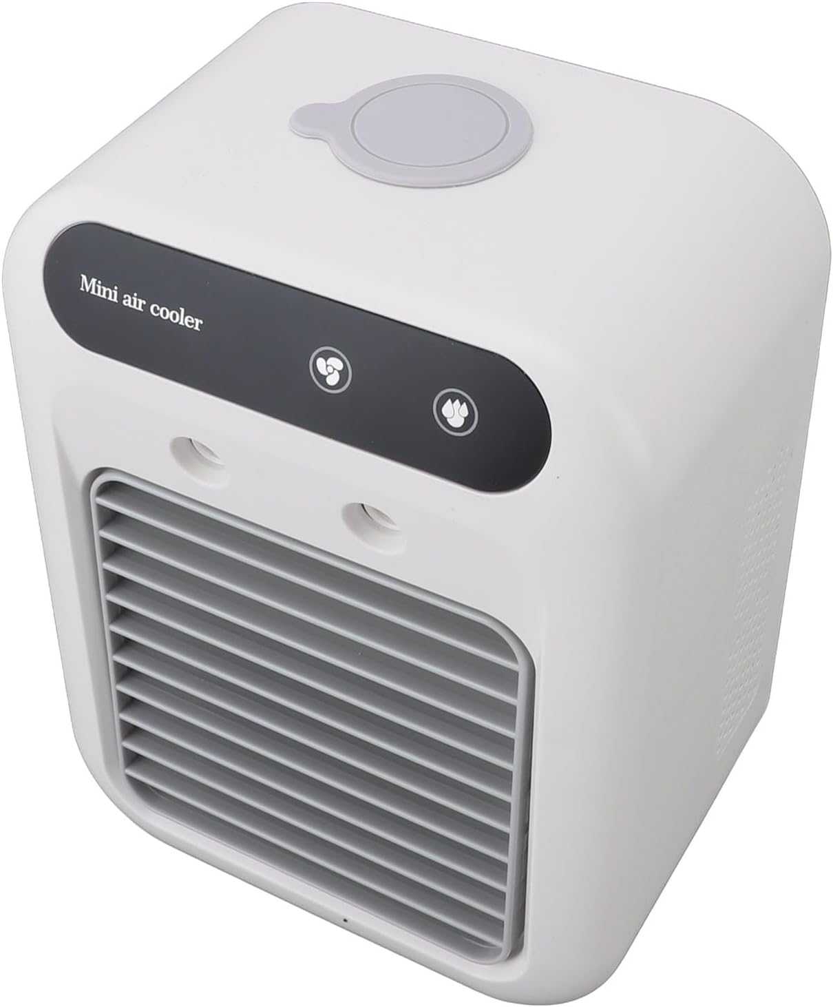  Yosoo Health Gear Climatiseur Portable, Ventilateur De Refroidissement Par évaporation En ABS Avec Réservoir D'eau De 500 Ml, 3 Vitesses, Batterie De 1200 MAh Pour Chambre, Bureau, Camping,