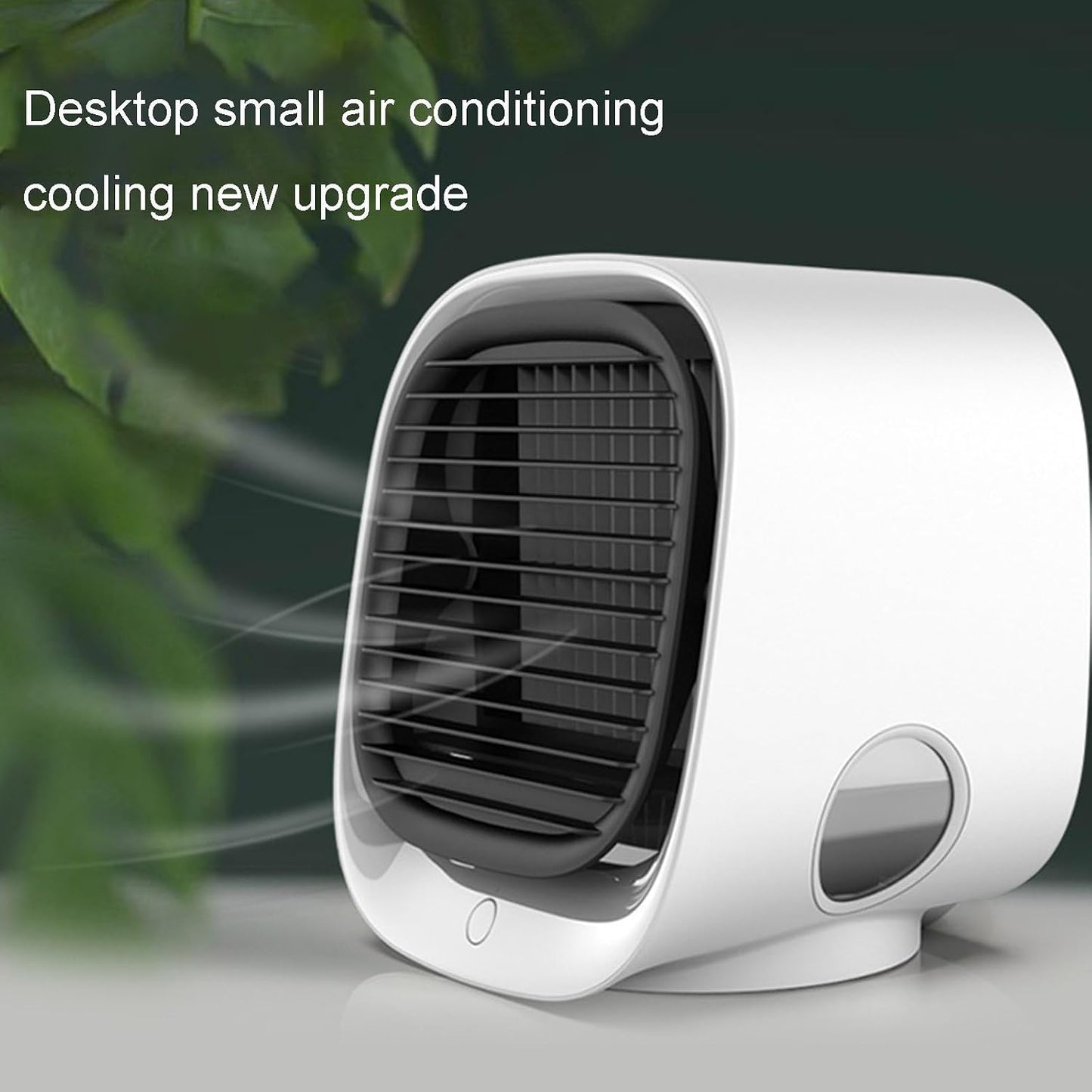  Mini Climatiseur Portable Blanc - Climatiseur Mobile Silencieux Sans Évacuation | 4 En 1 Rafraichisseur D'air & Petit Humidificateur Avec 3 Vitesses, Veilleuse & Rechargeable USB (2PC)