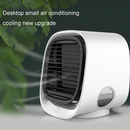  Mini Climatiseur Portable Blanc - Climatiseur Mobile Silencieux Sans Évacuation | 4 En 1 Rafraichisseur D'air & Petit Humidificateur Avec 3 Vitesses, Veilleuse & Rechargeable USB (2PC)