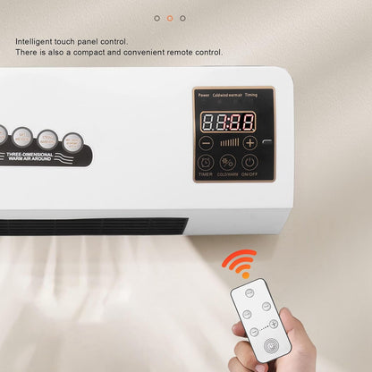  Chauffage De Climatiseur, Refroidisseur D'air Mural, 2000W Portable Petit Climatiseur Rideau D'air Intérieur Avec 8 Heures De Chronométrage Pour Salle De Bain Chambre à Coucher