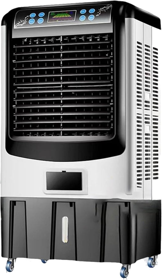  Refroidisseur D'air Par Évaporation, Refroidisseur De Marais 4200 CFM Avec Réservoir De 13,2 Gallons, Refroidisseur D'évaporation Portable Avec Télécommande, Minuterie De 12 Heures, 6 Packs De Glace,