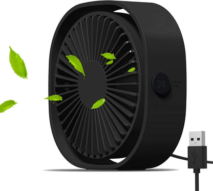  Simpeak Ventilateur USB Mini Ventilateur Portable Silencieux Ventilateur Bureau 3 Vitesses Réglable Alimenté Par USB, Pour Le Maison Et Bureau (Bleu)
