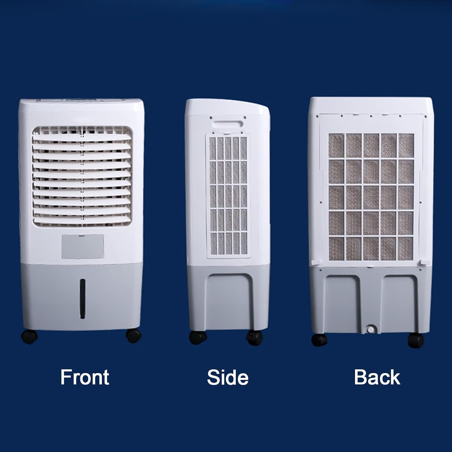  Climatiseur De Marais 37 Pouces, Système De Refroidissement De Garage 3 En 1, Réservoir D'eau 40 L, Minuterie 24 H, 2 Blocs Réfrigérants, Télécommande, Oscillation à 100 °, 3 Vites