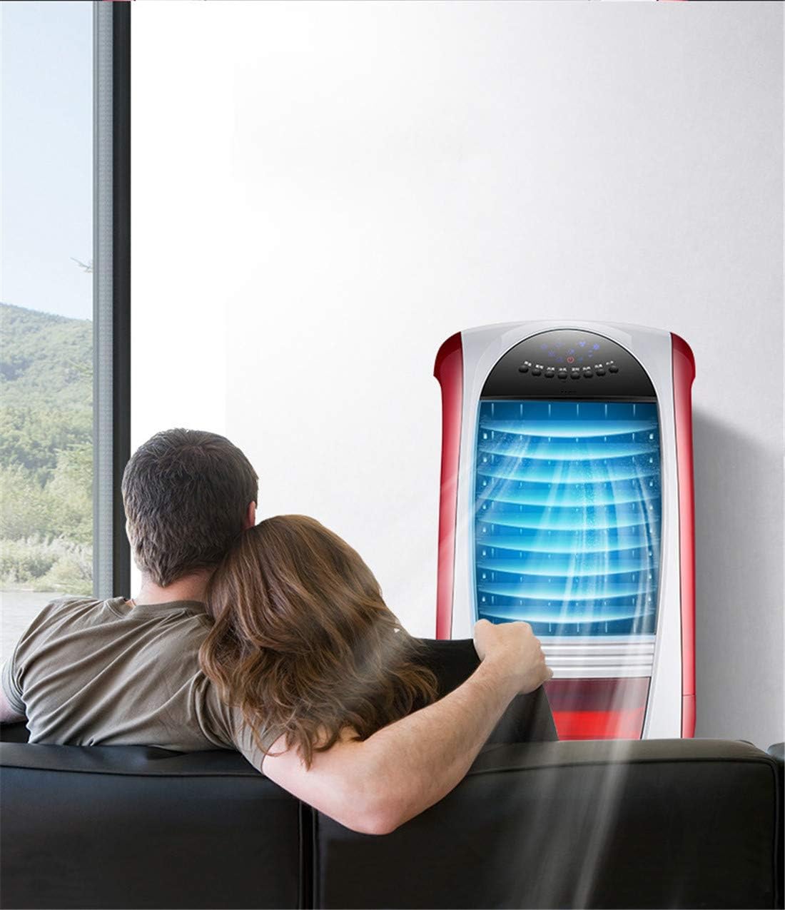  Mobile Air Conditioner Refroidisseur Portable 3 En 1 Réglable Air Climatiseur 4h Timer Rapide à Utiliser Silencieux Air Purifiant Pour Maison Bureau Camping (Black)