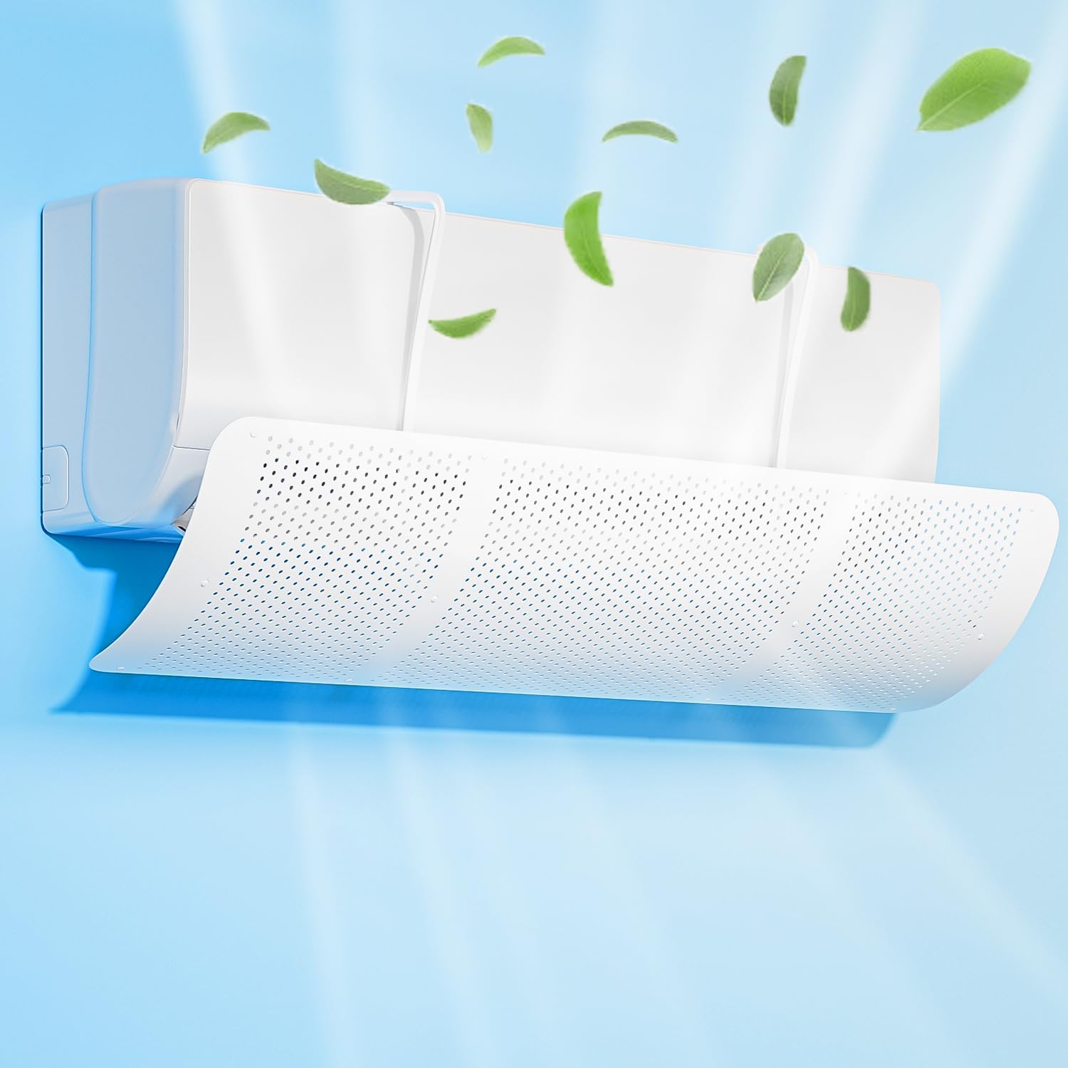  Déflecteur Climatisation, Réglable Deflecteur Climatiseur Coupe-Vent, Soufflage Anti-Direct, Pour Climatiseur Mural Maison/Bureau âgés, Néonats, Femmes En Gestation Couvre-vent Défensé