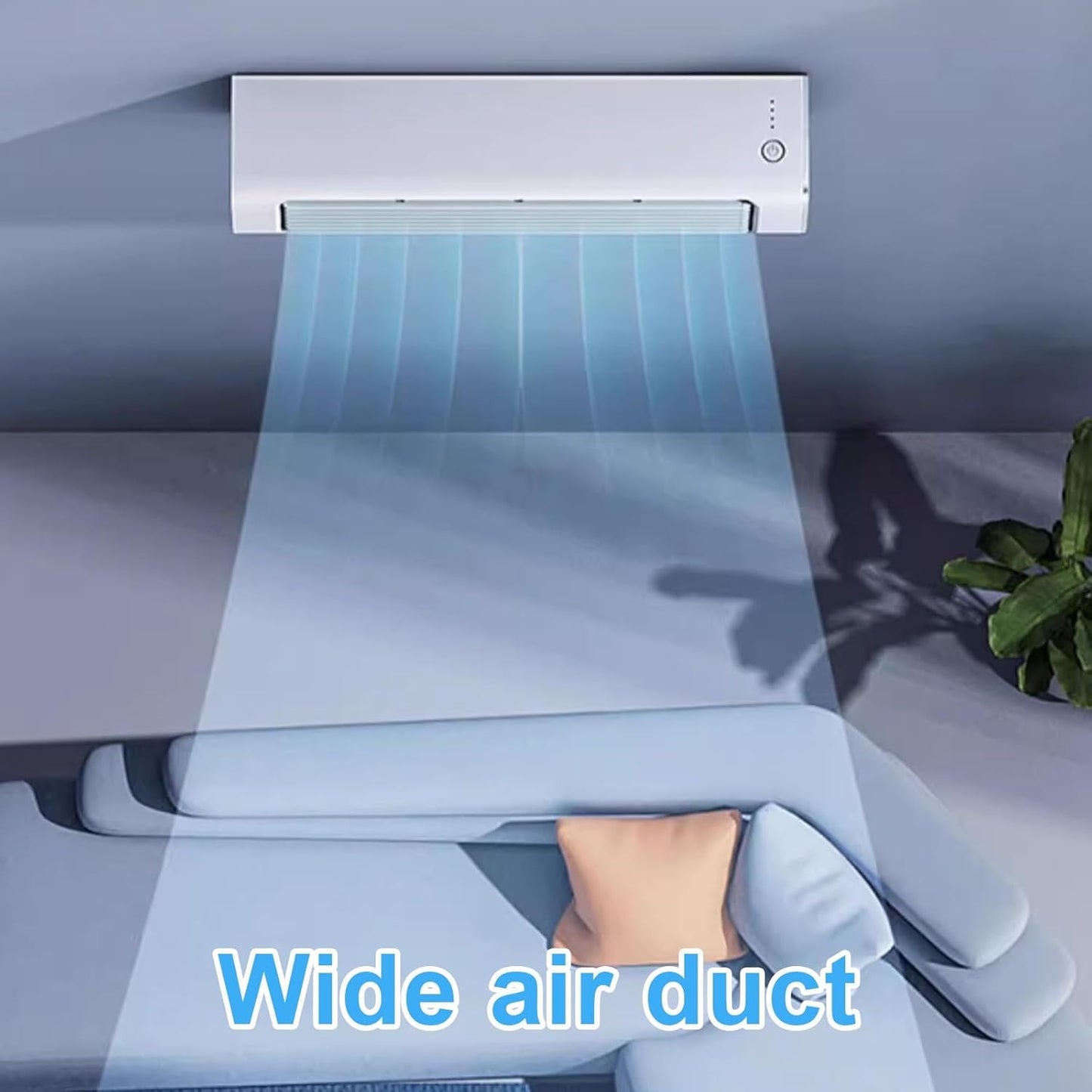 Ventilateur De Climatiseur Mural Portable, Sans Fenêtre Nécessaire, 3 Vitesses Oscillant Avec Télécommande, Sans Lame Cool Air Outlet Pour Bureau à Chambre à Coucher, Refroidisseur De Salle Sans Fil C