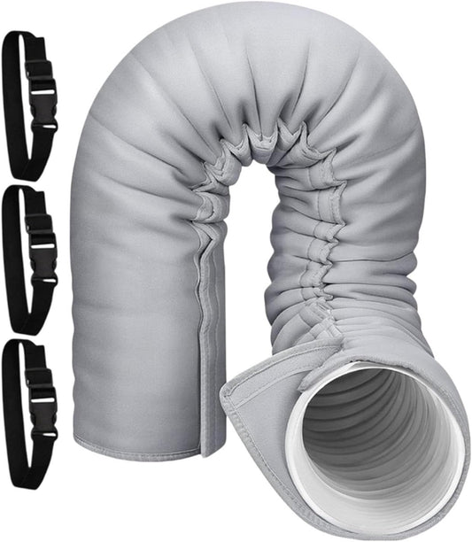  Manchon Isolant Pour Tuyau Ca Portable, Isolation Pour Tuyaux DeClimatiseur | Housse Protection Tuyau Climatiseur Pour 5-5.9 In, Avec 3 Sangles à Boucle élastique, Pour Usage Maison Et