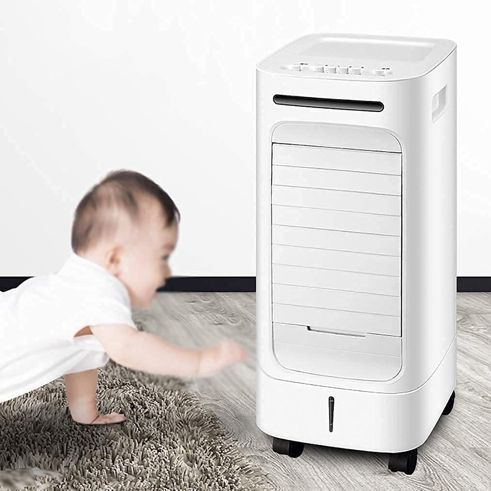  Refroidisseur D'air évaporatif Portable, Ventilateur Tour Compact, Climatiseur Mobile, Rafraîchisseur D'air Silencieux Avec 3 Modes De Ventilation, Faible Consommation D'énergie Pour Les Climats Chaud