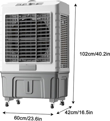  Grand Ventilateur à Air Conditioner, Climatiseur Avec 3 Vitesses De Ventilation, Climatiseur Sans Unité ExtéRieure Et éConome En éNergie, Climatiseur Pour Usage Domestique Ou Commercial