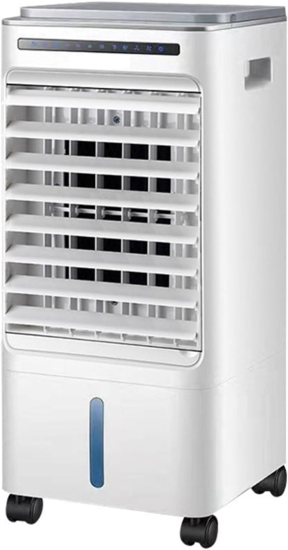 GENERIC Climatiseur Portable à évaporation Avec 3 Vitesses Et 3 Modes, Oscillation à 60°, Réservoir De 5 L, Ventilateur De Refroidissement Avec Télécommande, Sans Tuyau, Unité De Climatisation Pour
