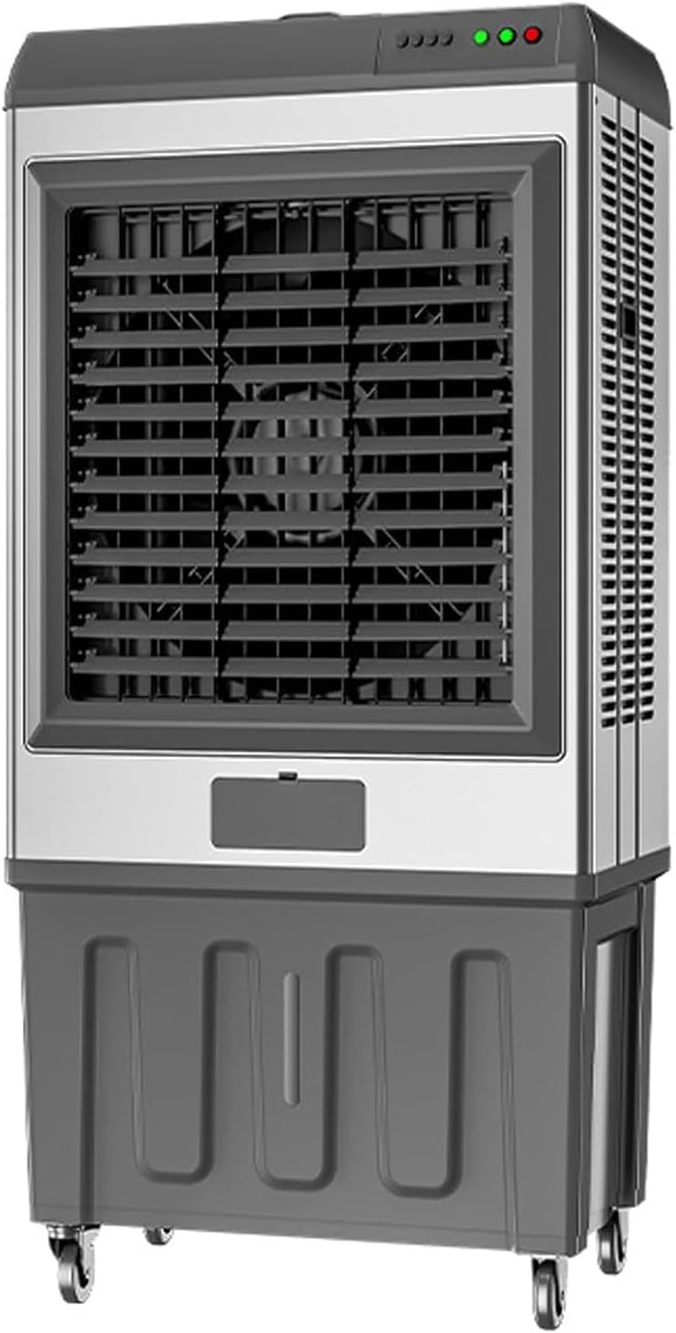 GENERIC Climatiseur Portable De Refroidisseur D'air évaporatif Avec 3 Vitesses 90°Oscillation 2 Ice Packs 100L Refroidisseur De Réservoir D'eau Portable Climatiseur Énergie-Sauvé Échange Ventilateur De Refroi