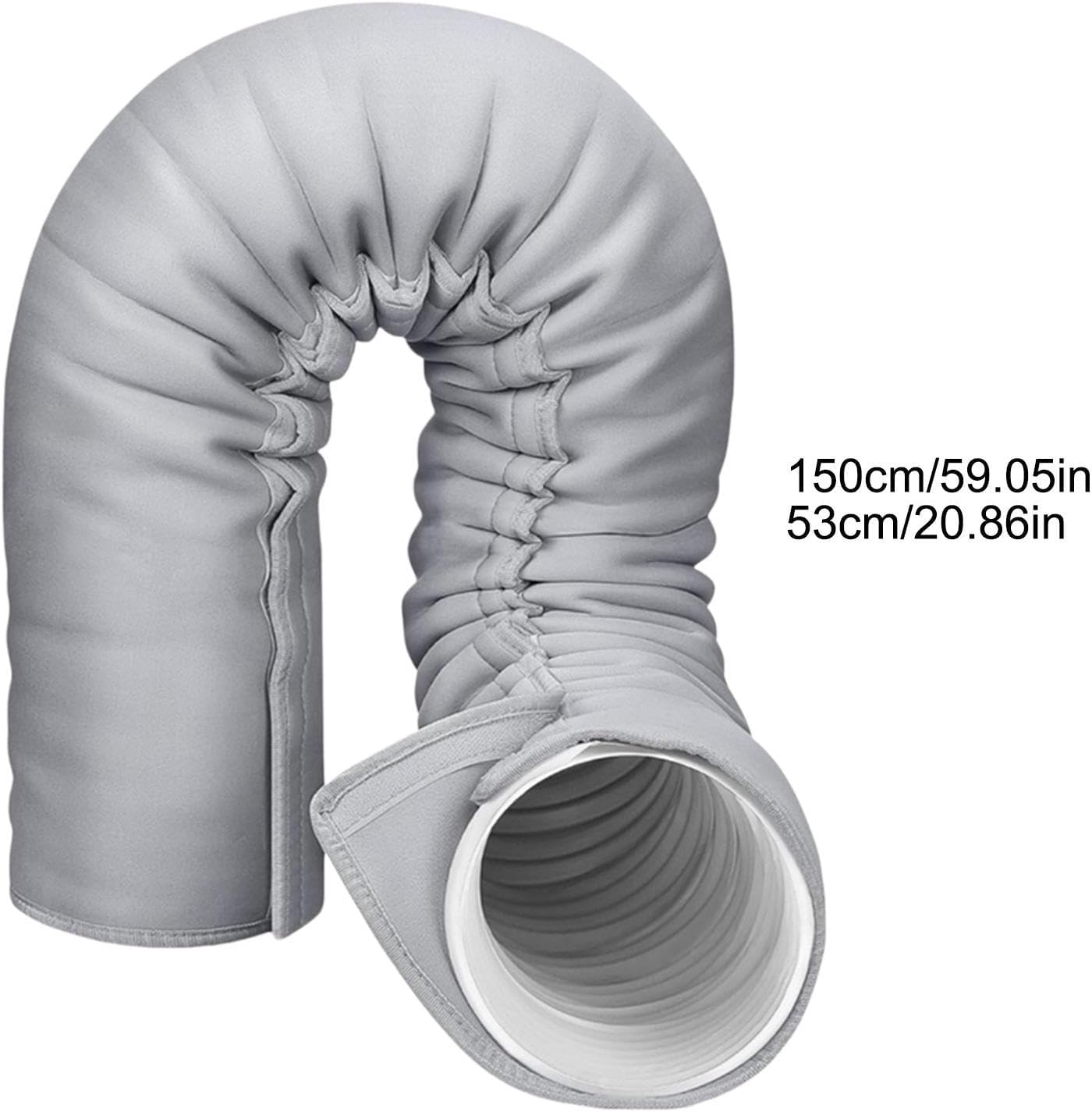  Portable AC Hose Insulation Sleeve | Portable Insulated Cover | 3 Adjustable Straps AC Pipe Insulation | Energy Saving Hose Wrap For Indoor Outdoor Window Garage RV House Apartment Use