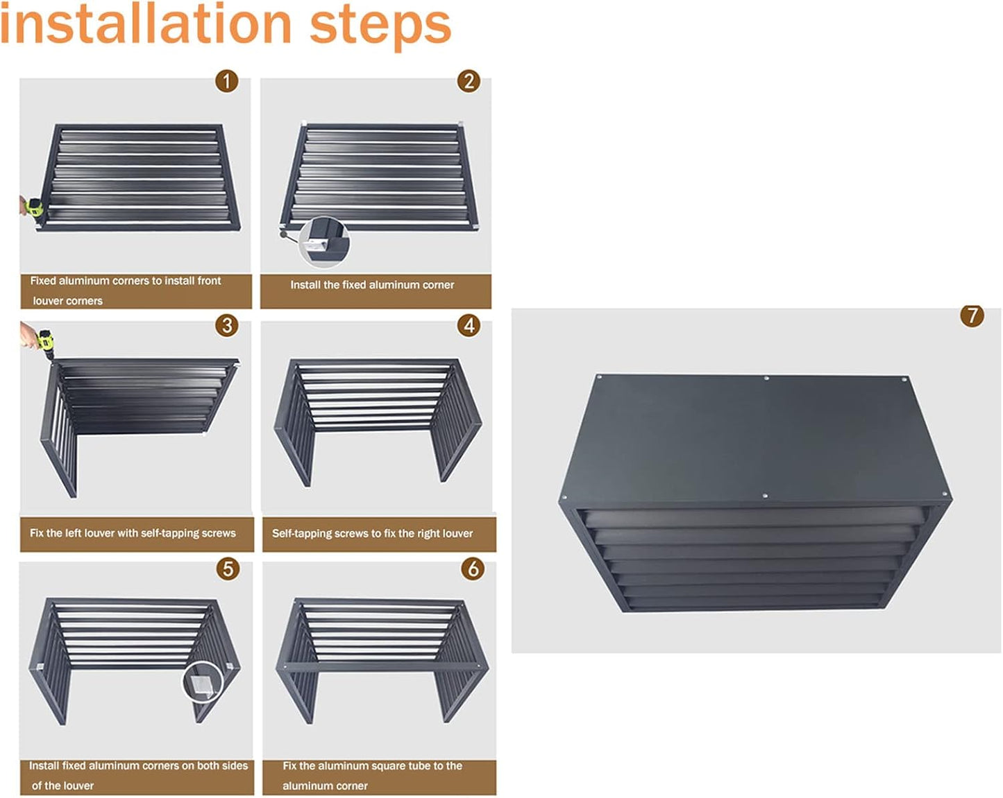  Housse De Climatiseur De Fenêtre Imperméable Et Résistante Avec Aluminium Pour L'extérieur Et La Poubelle, Protège L'unité De Condensation Des Débris