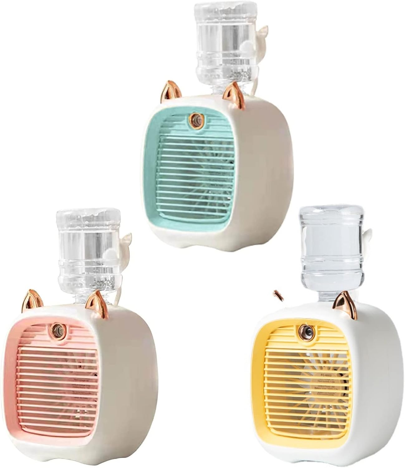  Climatiseur, Mini Refroidisseur D'air Avec Réservoir D'eau De 270 Ml, USB Chargement De Refroidisseur D'air évaporatif à 3 Vitesses, Refroidissement Personnel Silencieux, Bureau Pour Le Bureau à Domi