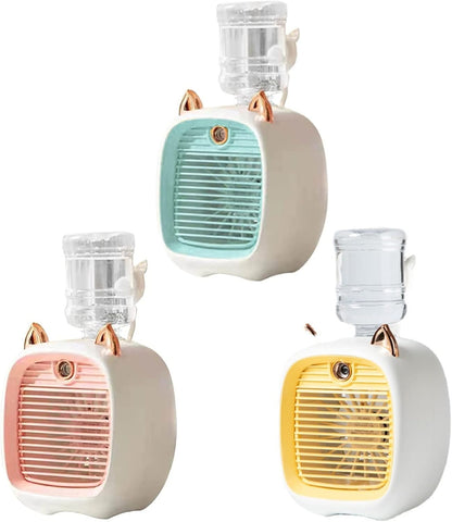  Climatiseur, Mini Refroidisseur D'air Avec Réservoir D'eau De 270 Ml, USB Chargement De Refroidisseur D'air évaporatif à 3 Vitesses, Refroidissement Personnel Silencieux, Bureau Pour Le Bureau à Domi
