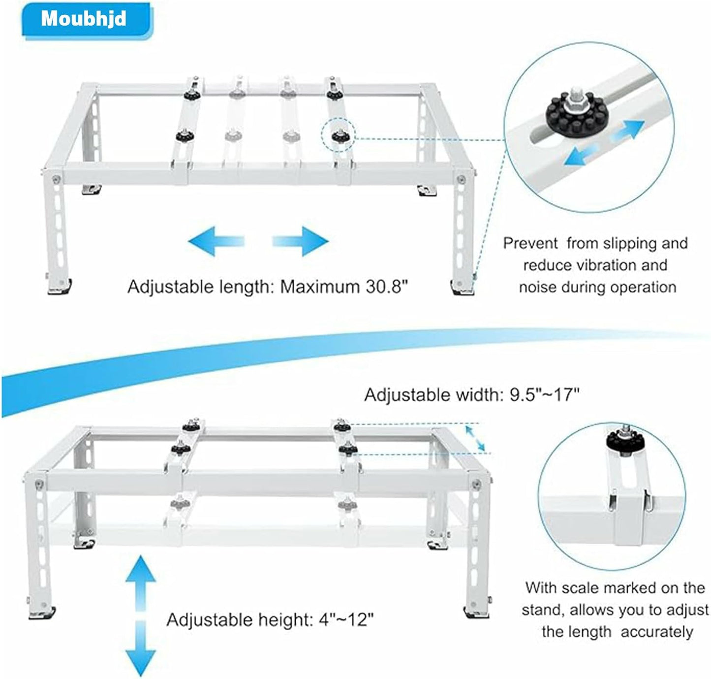 GENERIC Support De Sol Pour Mini Climatiseurs Séparés, Base De Support Robuste Pour Systèmes De Pompe à Chaleur à Condensateur AC