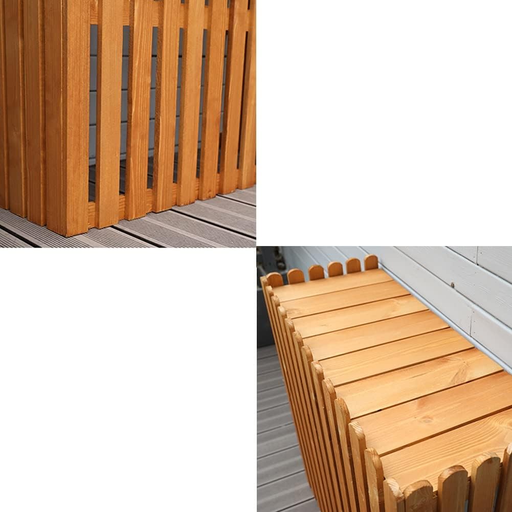 GENERIC Housse En Bois Pour Climatiseur Extérieur - Vert - 85 X 35 X 84 Cm - Solution D'intimité élégante Pour équipement De Climatisation Extérieur