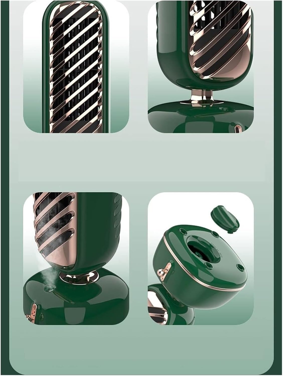  Mini Refroidisseur D'air Mobile Avec Réservoir D'eau Et 3 Niveaux De Ventilateur, Ventilateur De Table Silencieux Avec Refroidissement Par évaporation Et Humidification, USB Pour Chambre à Coucher
